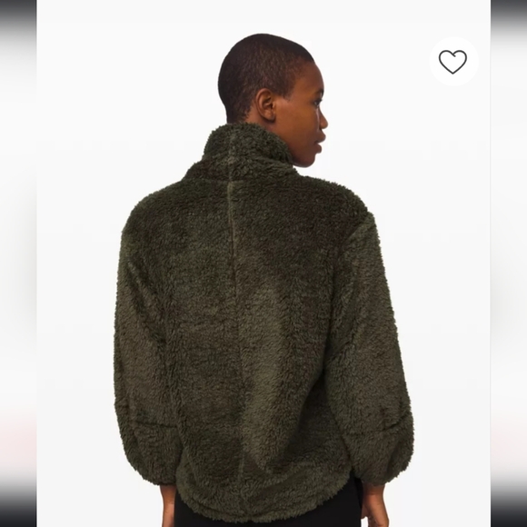 Lululemon Warm restore sherpa pullover dark olive - Picture 4 of 10
